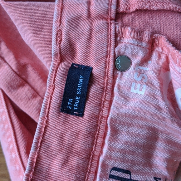Pink Gap 27R True Skinny Denim - Picture 3 of 3